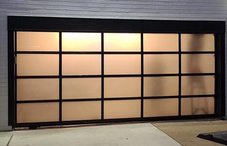 Aluminium acrylic sectional door